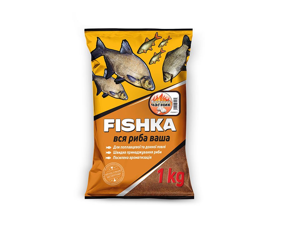 Прикормка Fishka Карась Огненный чеснок 1кг