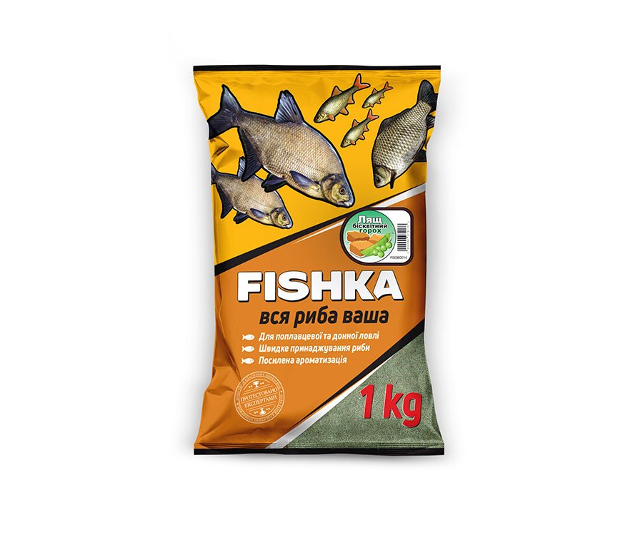 Прикормка Fishka Лещ Бисквитный Горох 1кг