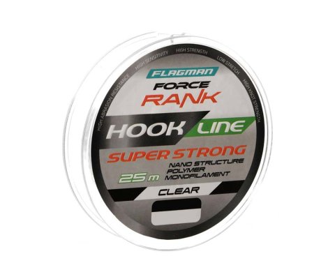 Леска FLAGMAN FORCE RANK HOOKLENGTH 25m CLEAR