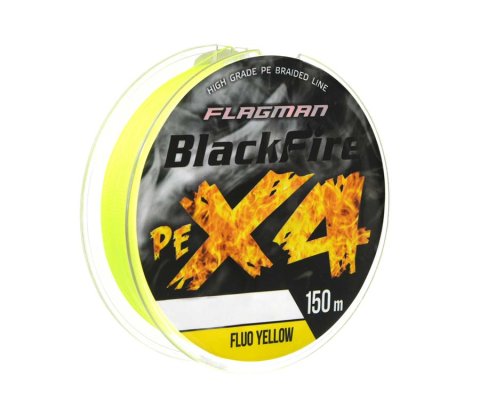 Шнур Flagman Blackfire PE X-4 150m Fluo Yellow