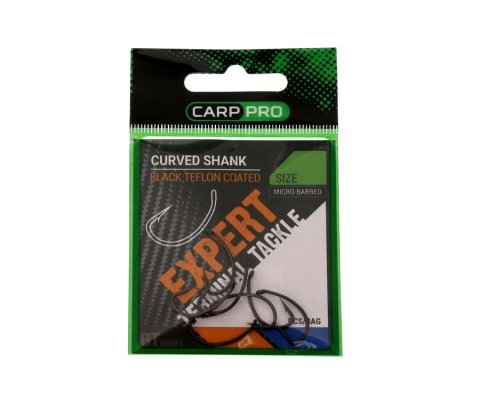 CARP PRO Крючок Карповый  CURVED SHANK Black Teflon