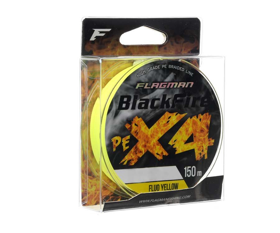 Шнур Flagman Blackfire PE X-4 150m Fluo Yellow