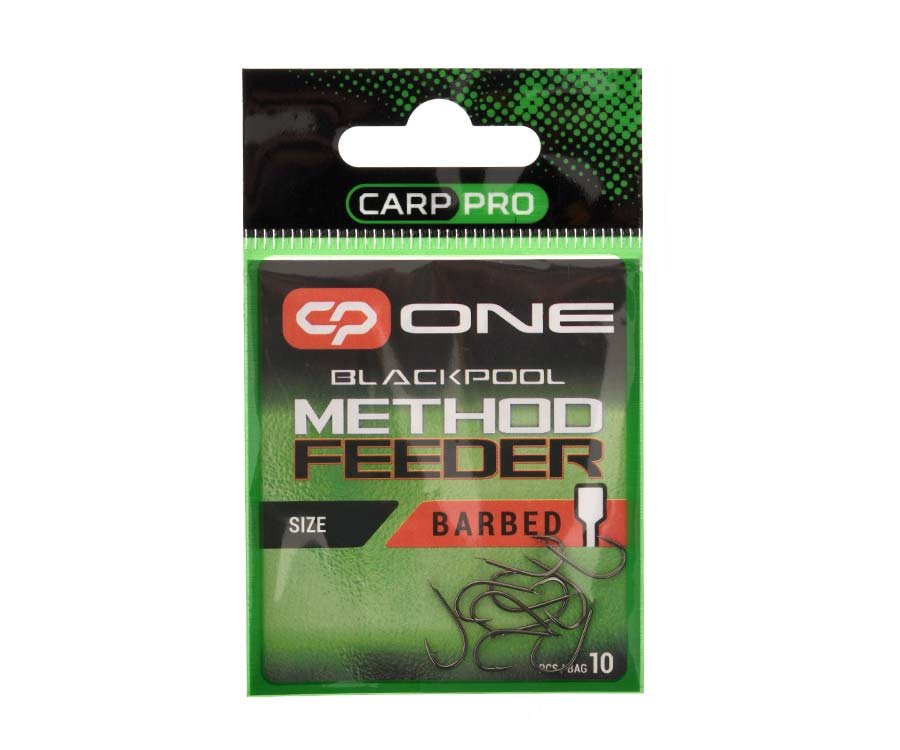 CARP PRO Крючок Blackpool METHOD FEEDER - RINGED  Black Nickel