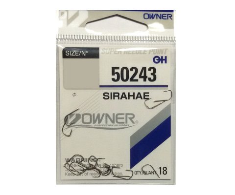 Крючки "OWNER" Sirahae 18шт. Oxitized white ушко