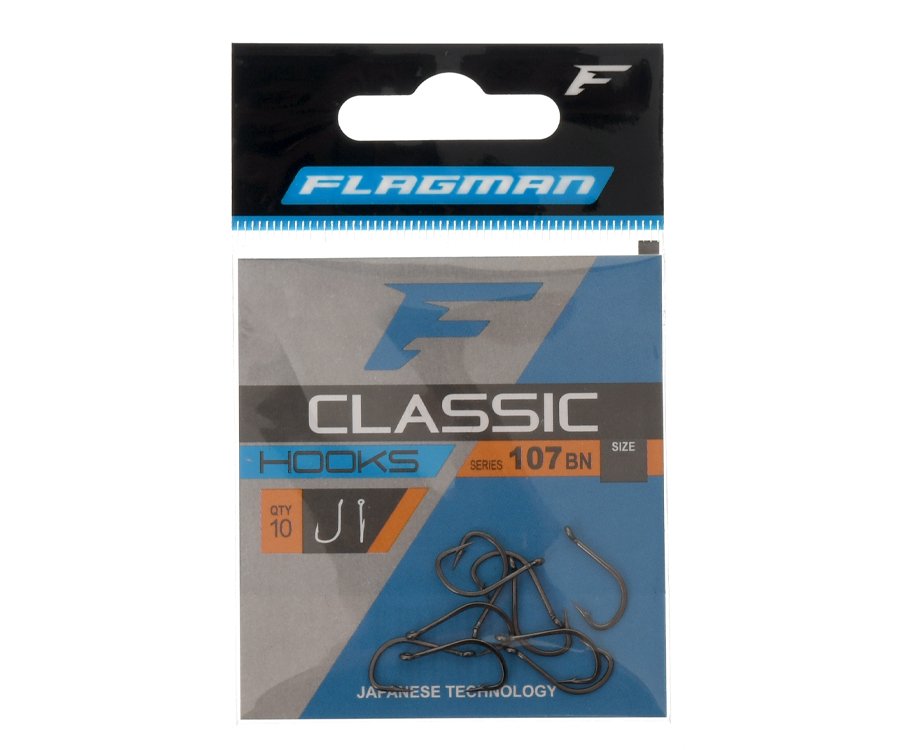 FLAGMAN Крючки Classic 107 black nickel 10pcs